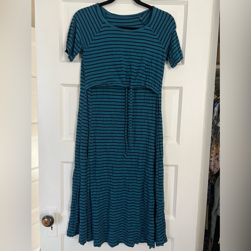 Latched Mama Midi Drawstring Nursing Dress